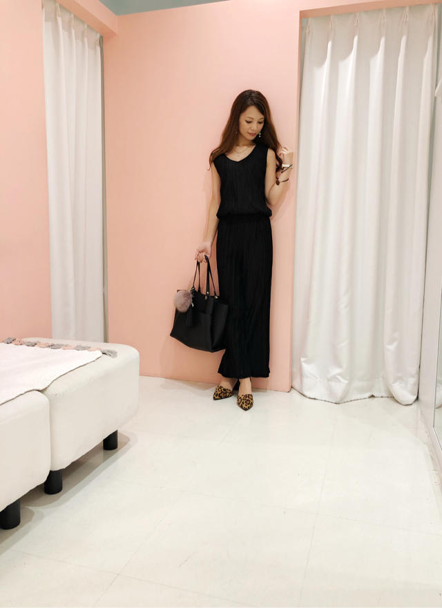 ♡着心地抜群プリーツオールインワン♡ ⚫︎⚫︎