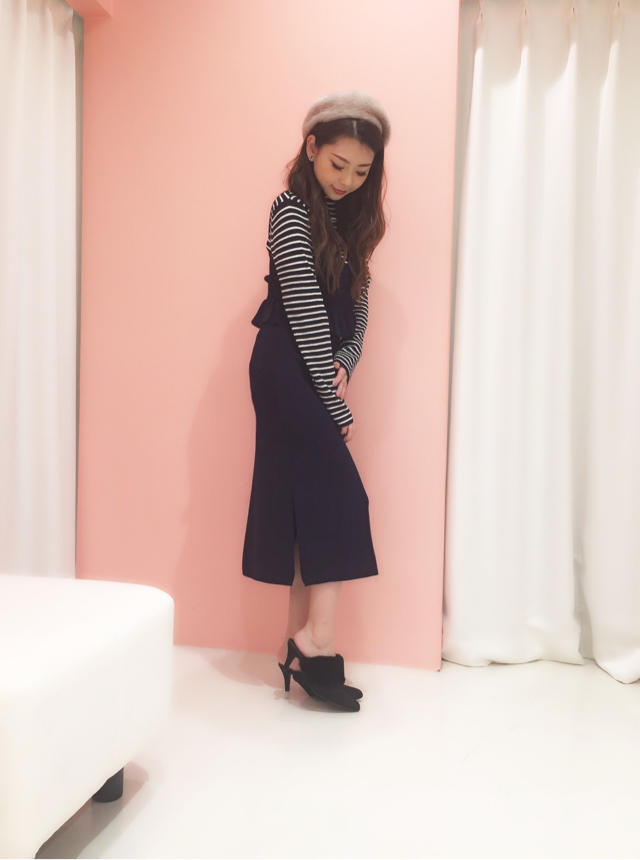 インナー付きニットフリルワンピース♡角南
