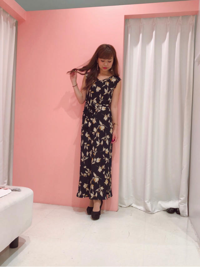 大人花柄レトロワンピース♡太田