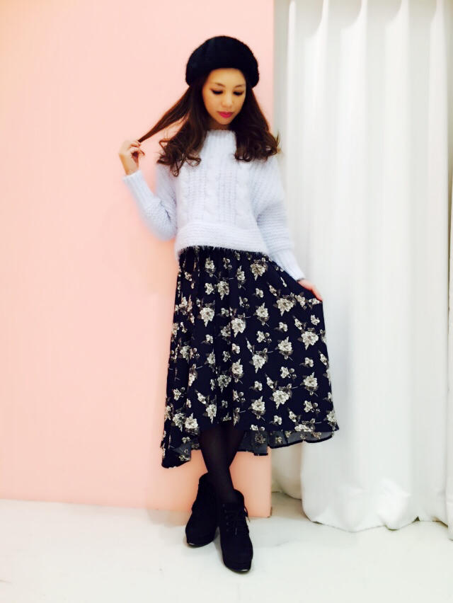 ♡モールニットコーデ♡ 黒豆●●