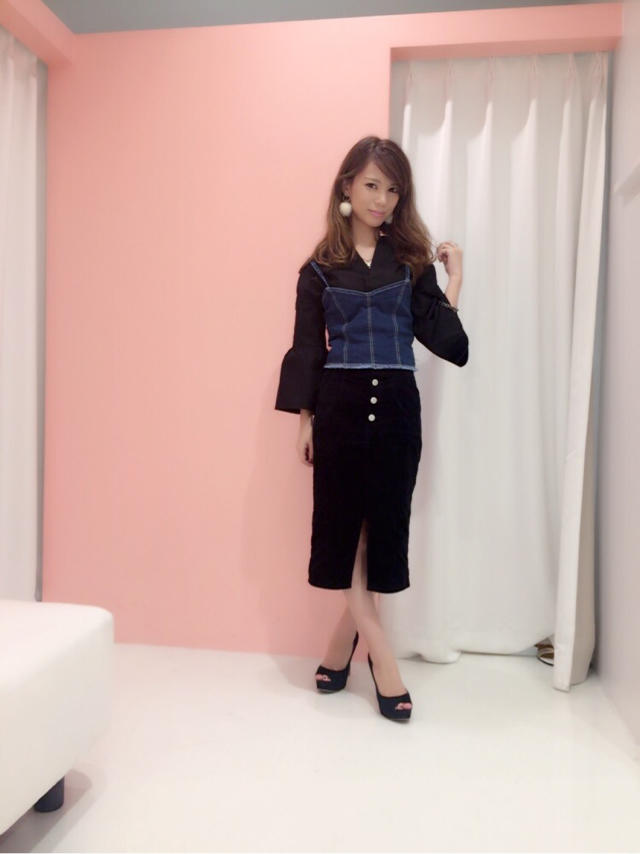 ♡デニムビスチェ＆シャツのセット♡ 黒豆●●
