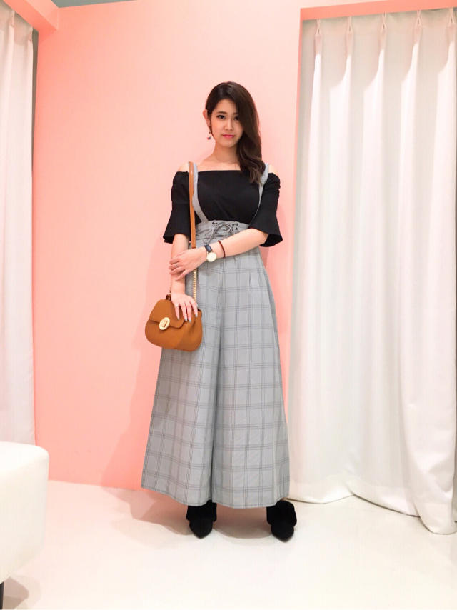 大人気！！グレンチェックワイドパンツコーデ♪／NEWヘアカラー♡みなみ