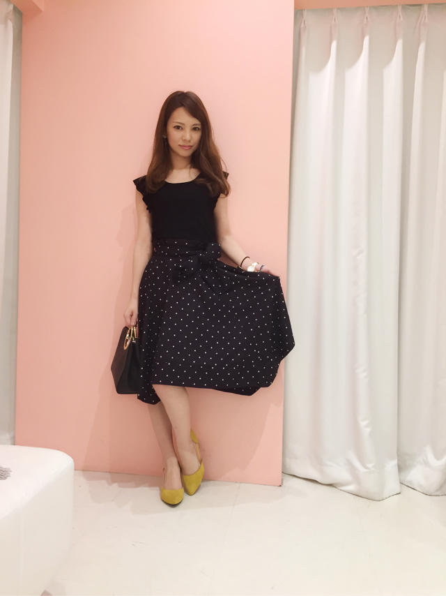 ♡ドットワンピース♡春はワンピがオススメ♡ 黒豆●●