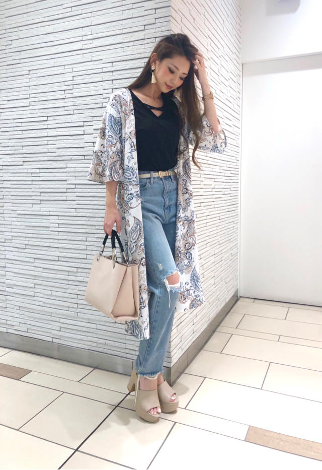 Tシャツ付きペイズリーガウン♡角南