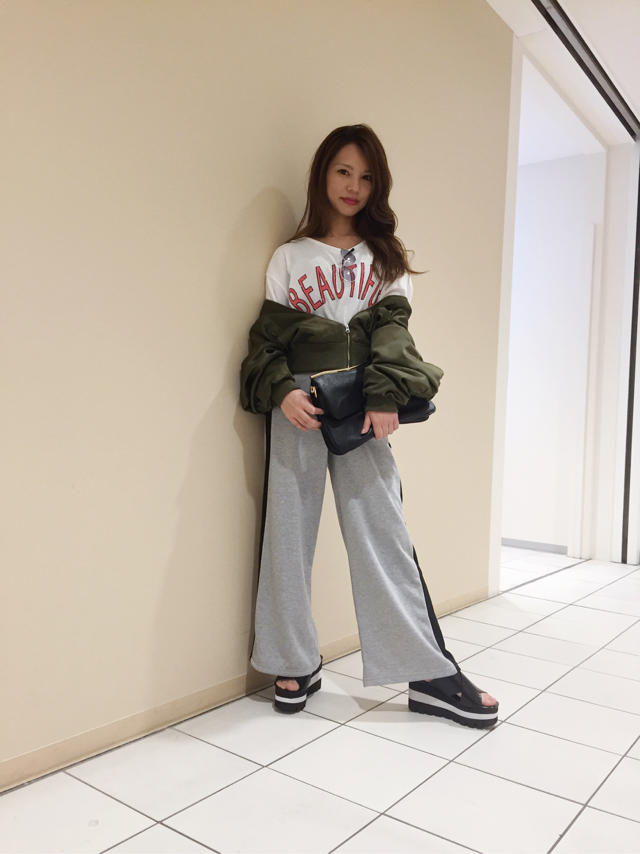 ♡サイドラインワイドパンツ♡   新しいお友達●黒豆●●