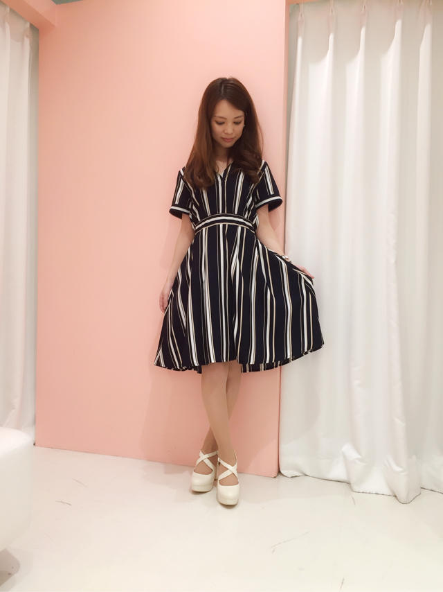 ♡マルチストライプワンピース♡ 黒豆●●