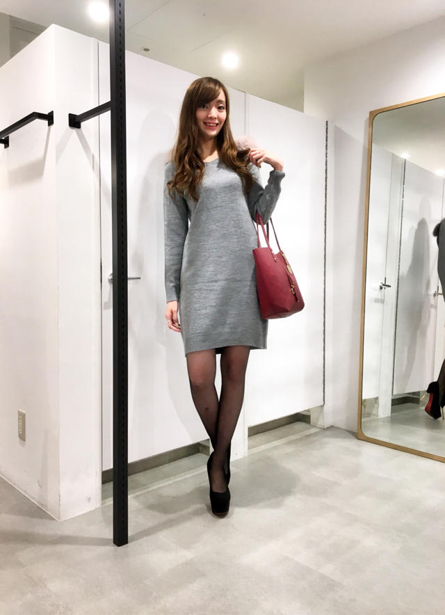 大人気商品(*´꒳`*)フォックスファー付き♡ニットワンピース◡̈⃝♡