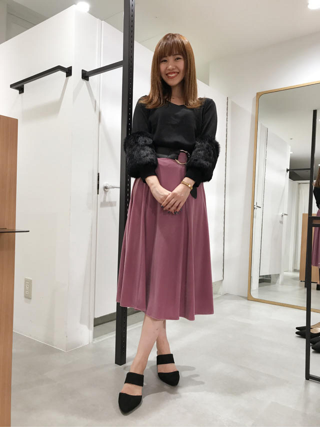 ファー付ニットで秋感満載♡♡