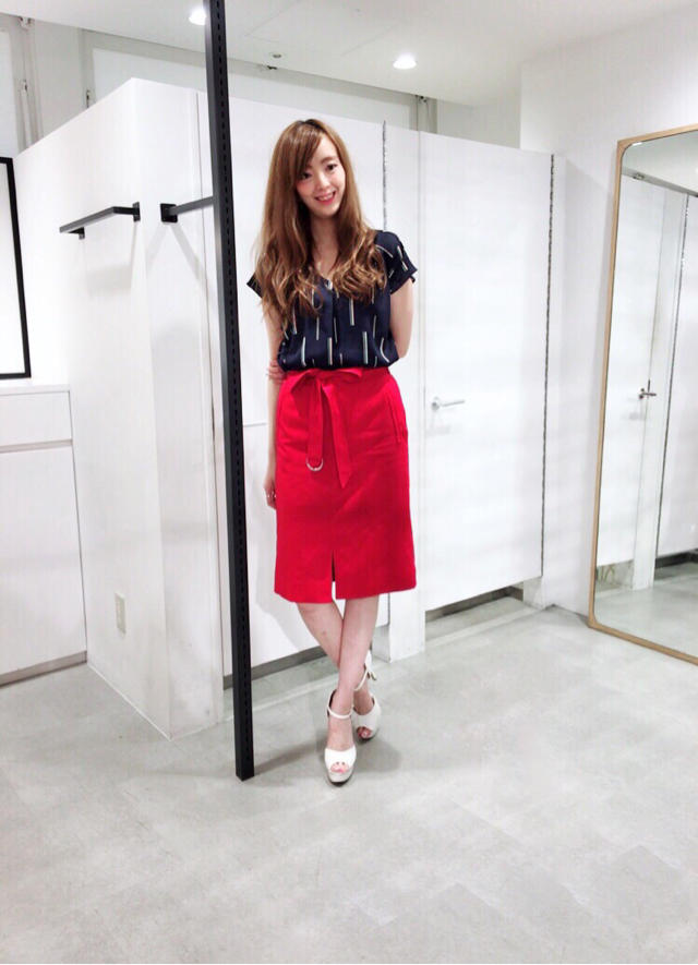 助川購入♡変形ストライプ♡ブラウス(⑅˃◡˂⑅)