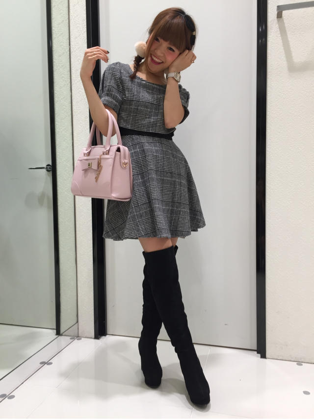 チェックワンピ♡