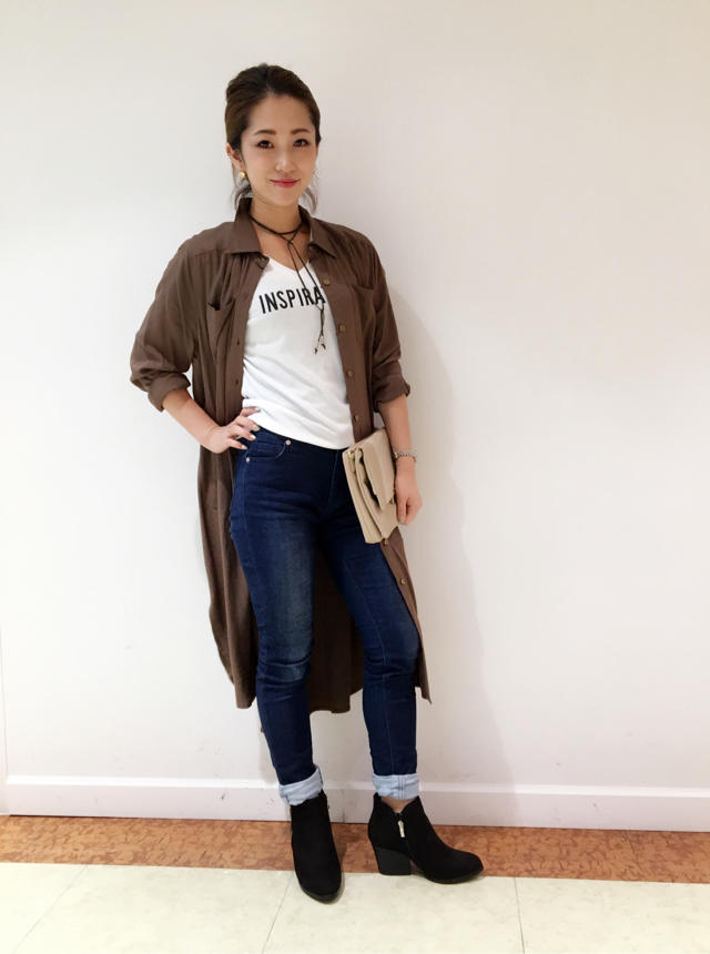10月start★ロングシャツコーデ♡
