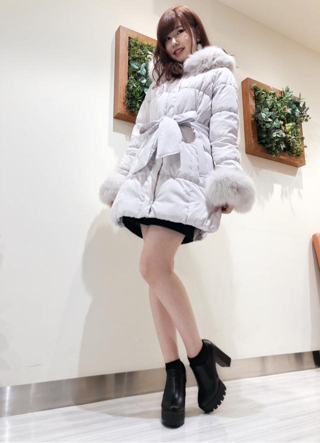 ファー付きダウンコート♡