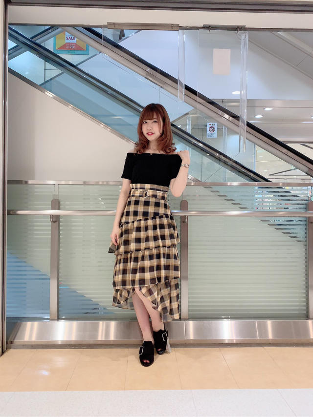 ティアードチェックドッキングワンピース♡