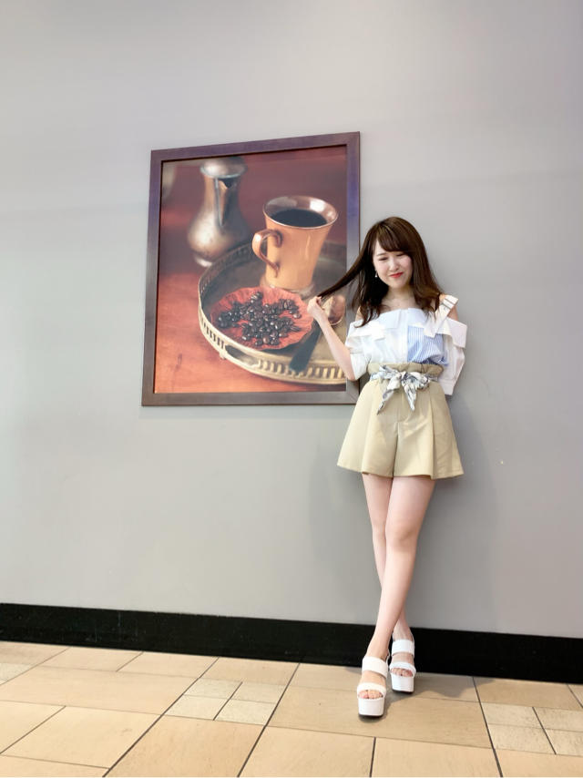 ブロッキングオフショルシャツ♡