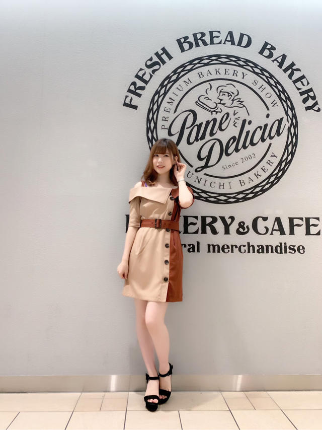 ブロッキングオフショルワンピース♡