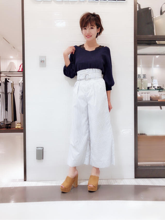 ストライプワイドパンツ♡