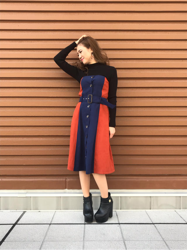 バイカラーワンピース(*^◯^*)♡
