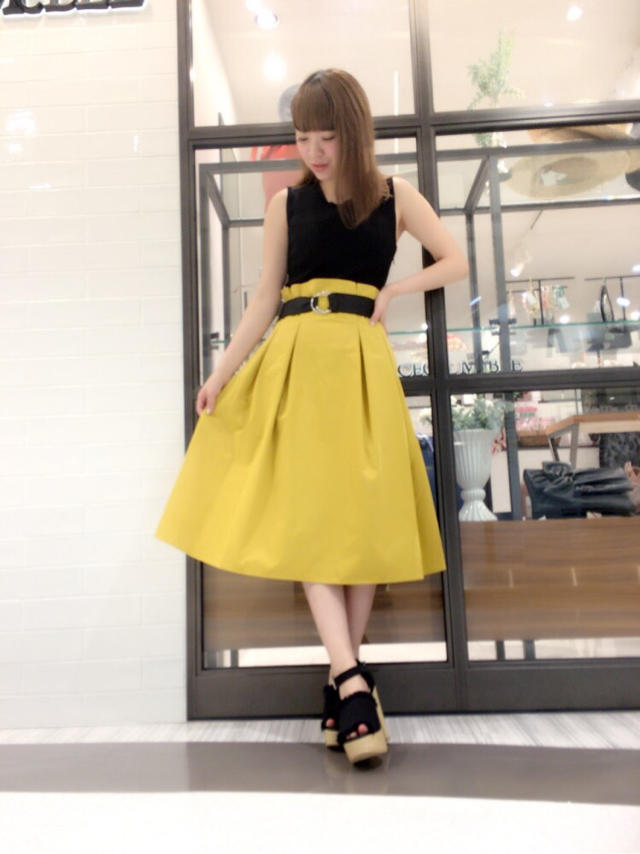 ♡本日入荷♡ 異素材ドッキングワンピース♡