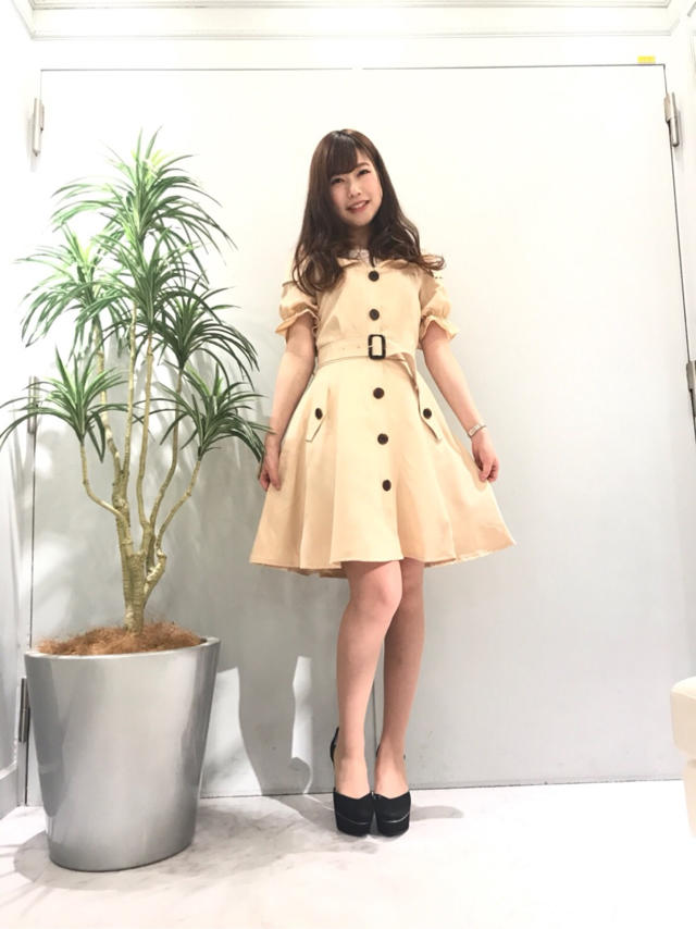 トレンチ風ワンピース♡