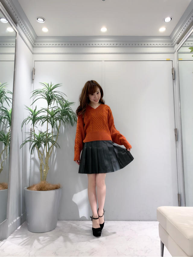 レザープリーツスカート(*^◯^*)♡