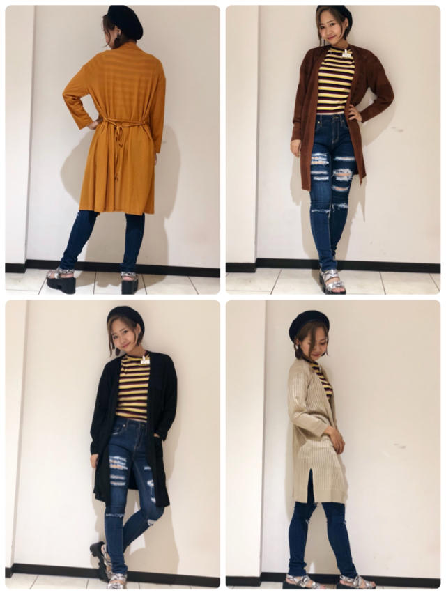 今から使えるロングカーデ4種類がALL¥1990！！✏︎NANAMI