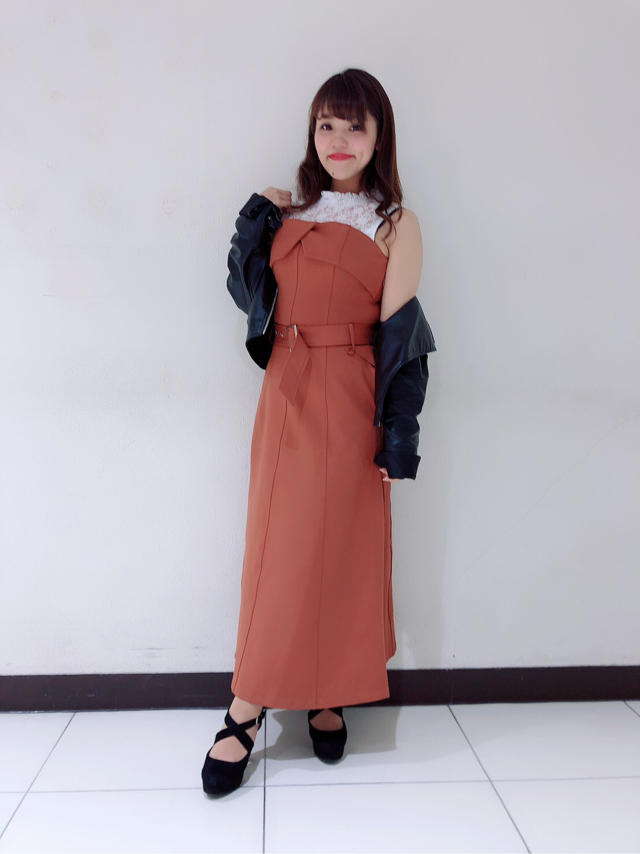 大人気のビスチェ風デザイン♡ロングドッキングワンピース♡mako