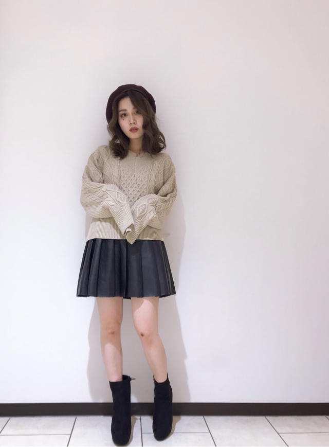 甘辛コーデにぴったり◎レザースカート   tomomi
