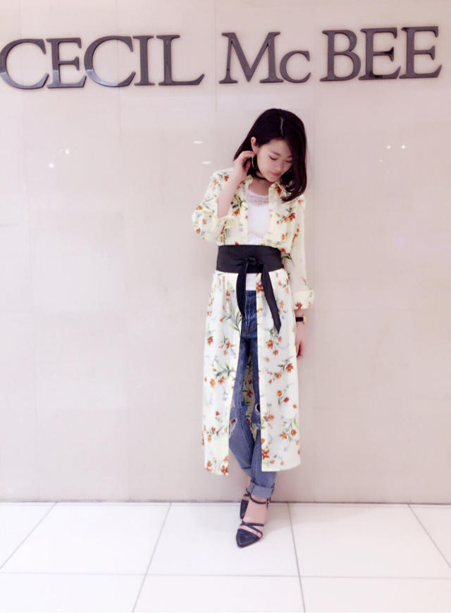 トレンド♡花柄ロングシャツ✏︎Kana