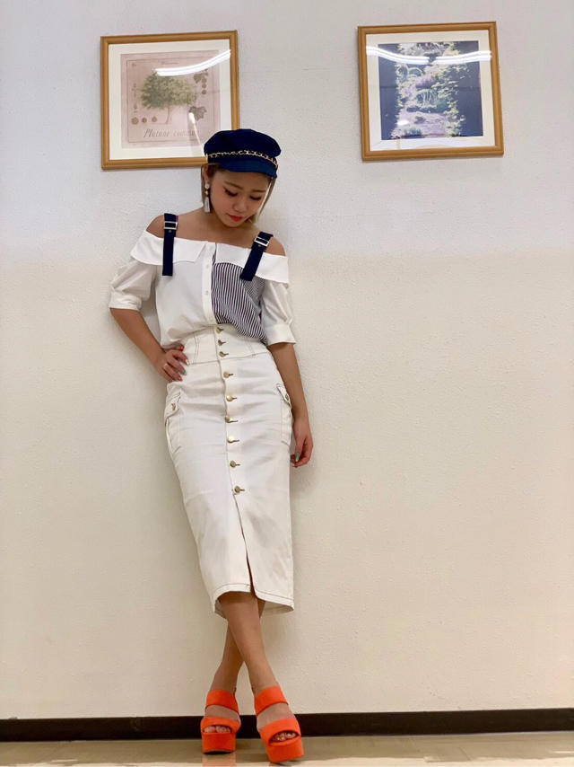 一枚でぐっとオシャレに♡ストライプオフショルブラウス♡✏︎mako