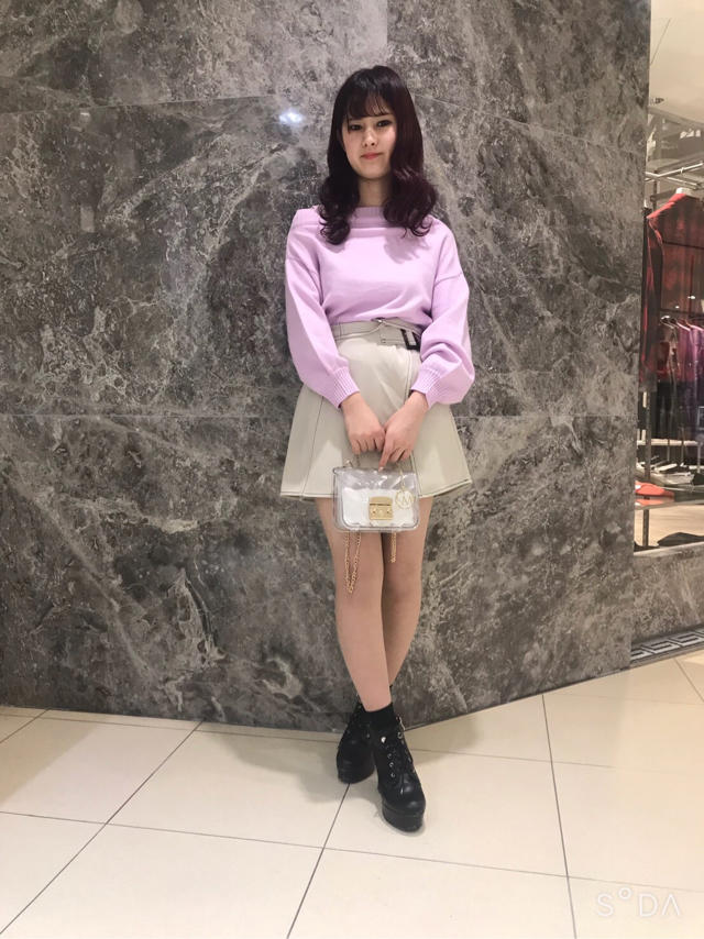 ❤レースのインナーがセットの春ニット✏︎yuuka❤