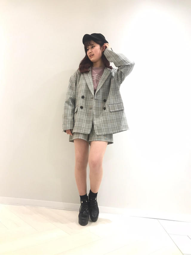 ❤️チェック柄テーラードジャケット❤️Junko
