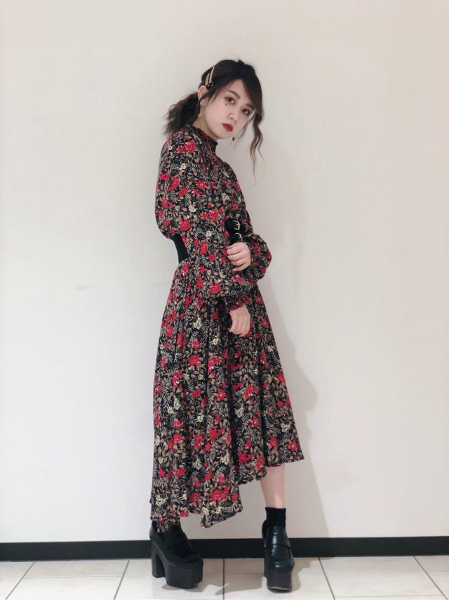 ヴィンテージ フラワーワンピース  tomomi
