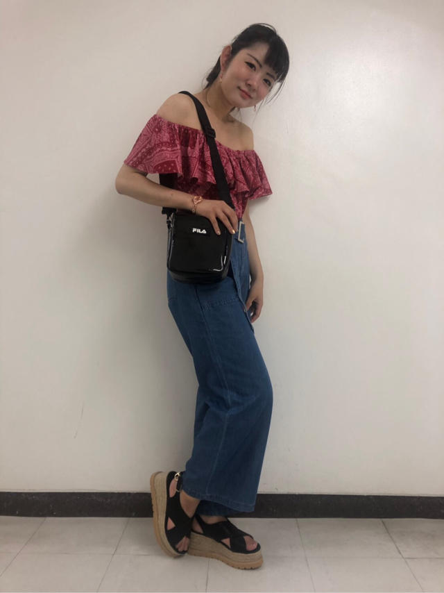 バンダナ柄オフショルTOPS♡ayaka