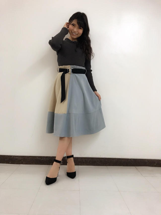 ＊バイカラーワンピでお手軽オシャレコーデ.