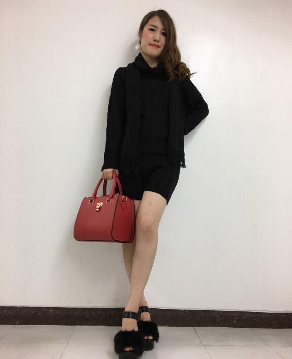 ストール付きセットアップで冬にもぴったり❤︎