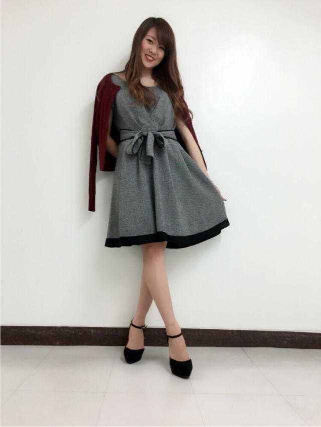 ツイード風ワンピで秋らしさを❤︎❤︎
