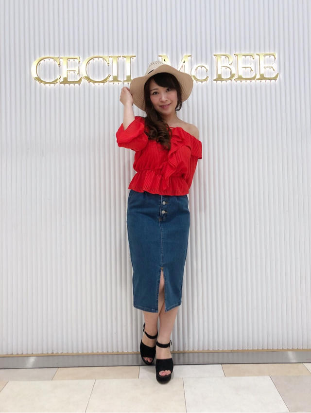 new♡ストライプフリルブラウス♡