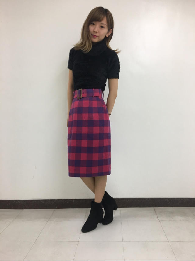 コーデのアクセントに！チェックタイトスカート♡はる