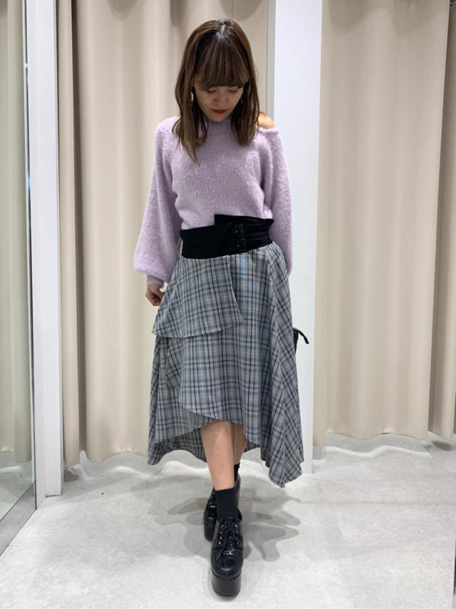 スリット入りラメフェザーニット♡催事お知らせ♡ayaka