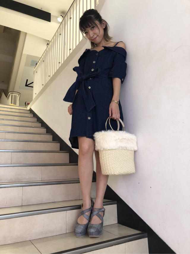 ♡オフショルdenimワンピ♡