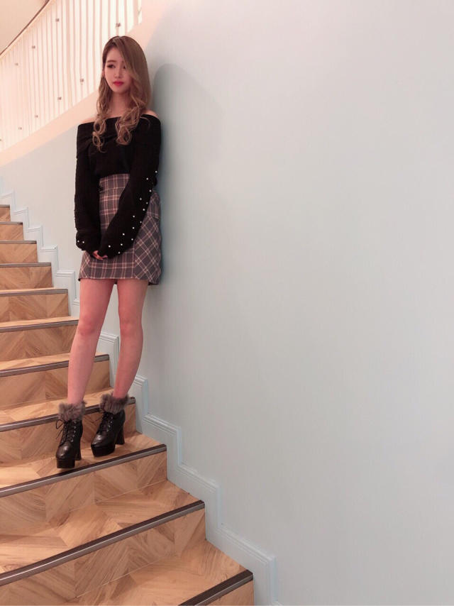チェックブロッキングミニスカート♡
