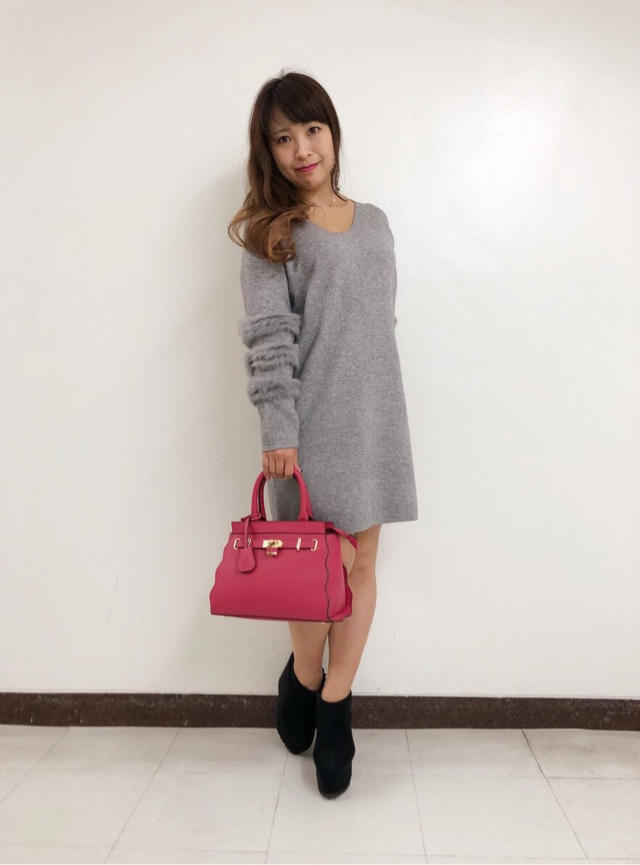 ラビットファーニットワンピ♡はる