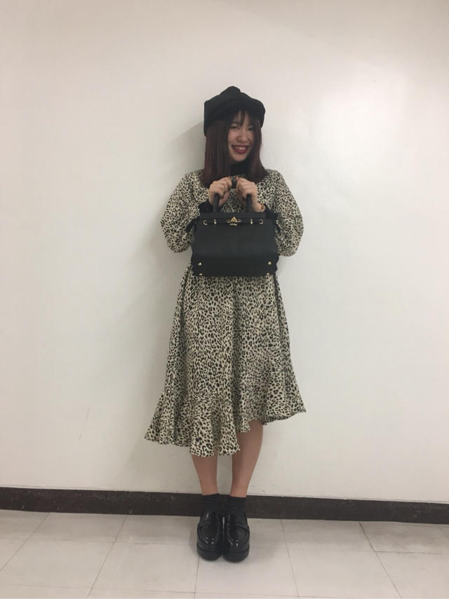 New♡ヒョウ柄ベルト付きワンピース♡marina/久しぶりのKanako店長と♪