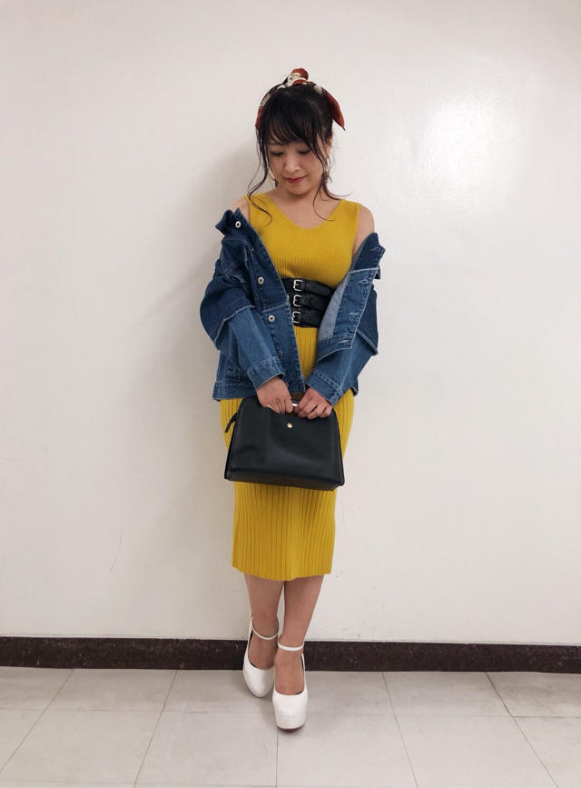 ノースリニットワンピ♡♡mayu