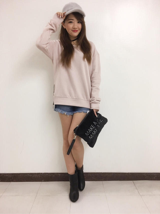 甘めカジュアル❤︎サイドジップパーカー❤︎