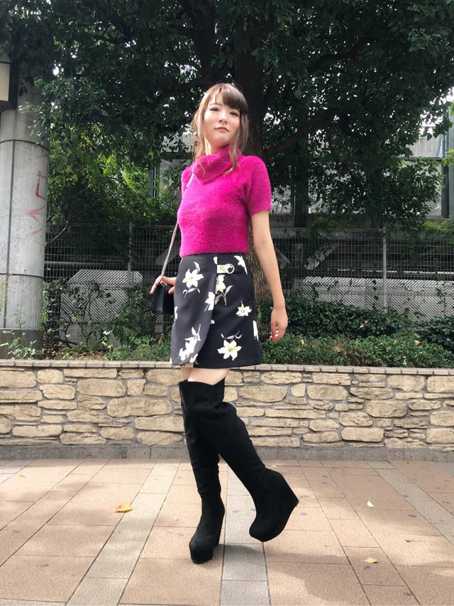 シャギーニットコーデ♡rina