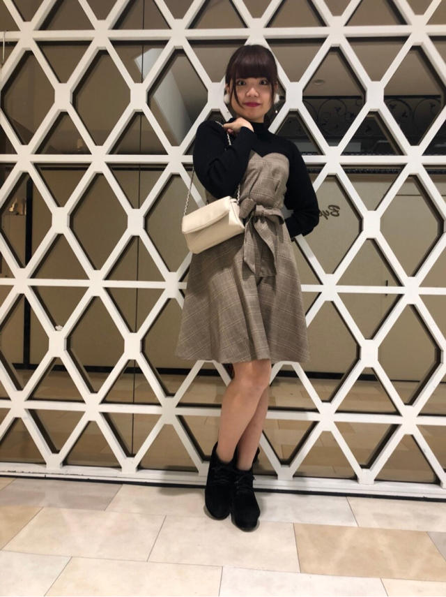 グレンチェックドッキングワンピ♡marina
