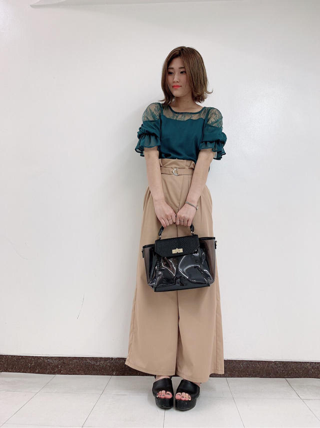 レースドッキングシフォンブラウス♡よしみ