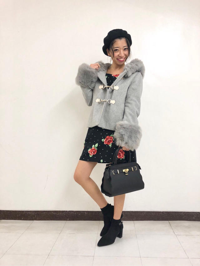 エレガンス好きな方必見！ドットフラワーサックスワンピ♡高校の友達と浅草♡ayaka