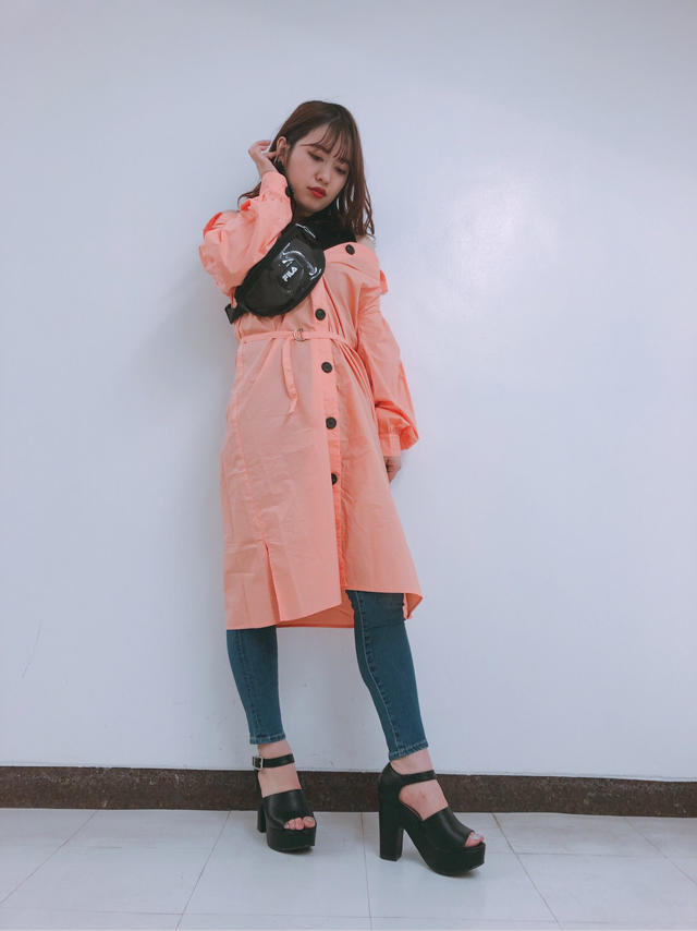 抜け衿ロングシャツ♡♡mayu